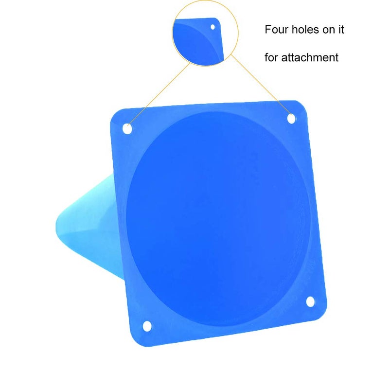 Alyoen 9 inch Traffic Cones, Plastic Sport Cones, Blue Soccer Training Cones for Outdoor Activity & Festive Events (Sets of 10/15/ 20) - Image 3